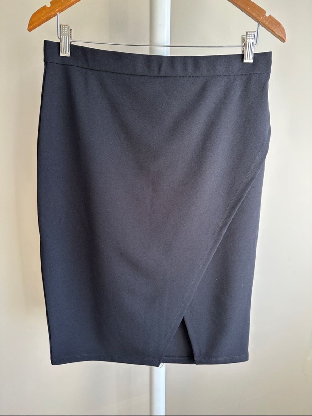 Dynamite Black Faux Wrap Skirt Size Large